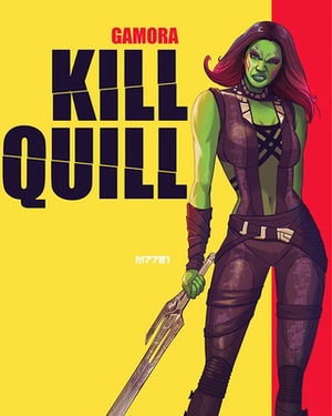 KILL BILL and GUARDIANS OF THE GALAXY Mashup Poster - Kill Quill
