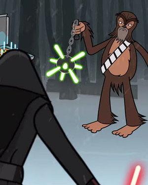 Lightsaber Add-Ons Escalate Quickly in Wacky Animated FORCE AWAKENS Parody