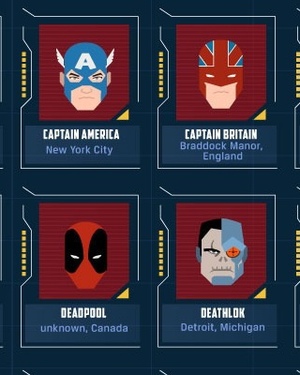 Marvel Characters' Hometowns Mapped Out - Infographic