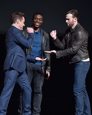 Marvel Event Photos With Robert Downey Jr., Chris Evans, Chadwick Boseman, and Kevin Feige