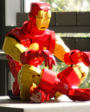 Meditating LEGO Iron Man