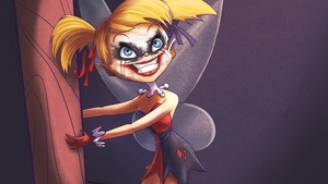 Mischievously Fun Harley Quinn Tinkerbell Mashup Art by Kris Wimberly