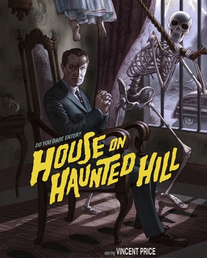 Mondo Poster Art for Vincent Price’s HOUSE ON HAUNTED HILL