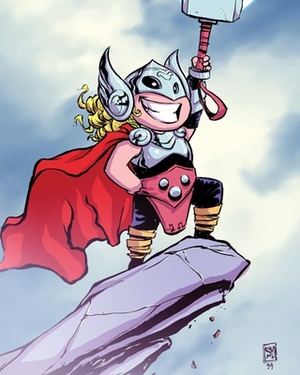 New Female THOR Gets the Skottie Young Treatment