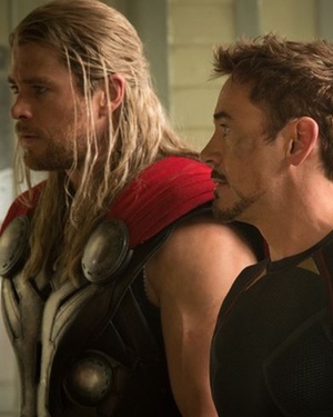New Photo from AVENGERS: AGE OF ULTRON with Thor, Stark, and Cap