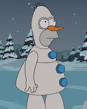 New SIMPSONS Christmas Couch Gag Pokes Fun at FROZEN