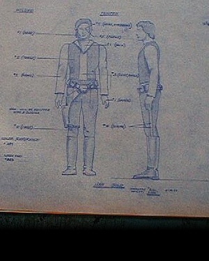 Original STAR WARS Han Solo Action Figure Blueprint from Kenner
