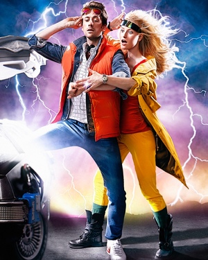 Perfect BACK TO THE FUTURE Themed Engagement Photo