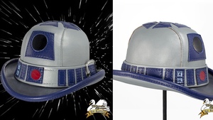 R2-D2-Inspired Leather Derby Hat