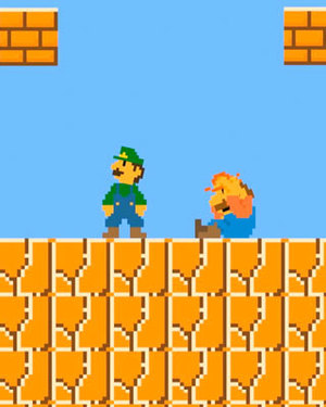 REALISTIC MARIO - Mario Attempts to Break Bricks with His Head