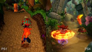See the Difference Between CRASH BANDICOOT on PS1 and PS4