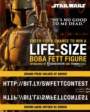 Sideshow Collectibles is Giving Away a Life-Sized Boba Fett Figure!