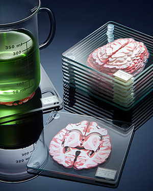 Stackable Brain Specimen Coasters