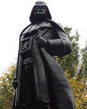 STAR WARS Fan Transforms Ukrainian Statue of Lenin into Darth Vader