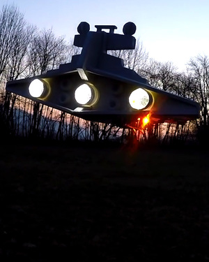 STAR WARS Imperial Star Destroyer Flying Quadcopter Video