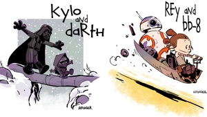 STAR WARS: THE FORCE AWAKENS Gets a CALVIN & HOBBES Style Mashup Art Series