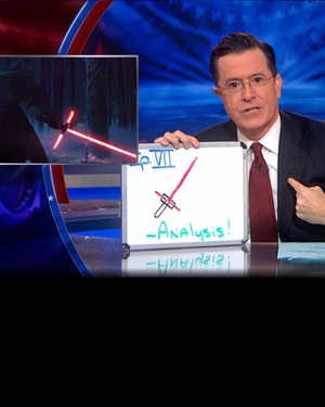 Stephen Colbert Analyzes Lightsaber in STAR WARS: THE FORCE AWAKENS Trailer