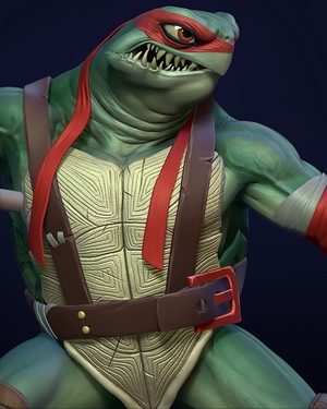 Stylized Character Design of Raphael from TMNT