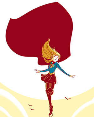 Kara Brings The Hope in CBS Supergirl Art by Mike Maihack