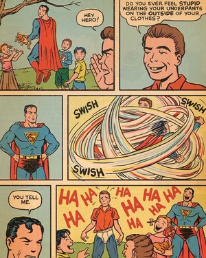 Superman Gets Teased about His Underpants in This Comic by Kerry Callen