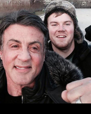Sylvester Stallone Takes Selfie With Fans On The ROCKY Steps