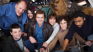 The Cast of the HAN SOLO Movie Pack into the Millennium Falcon for a Photo!
