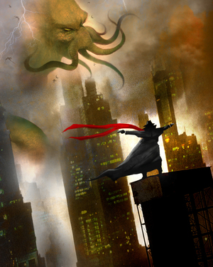 THE SHADOW Faces Off Against Cthulhu in Mashup Art
