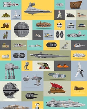 The Vehicles of STAR WARS Poster Art by Scott Park