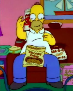 This Guy Scarfs Snacks Exactly Like Homer Simpson Does