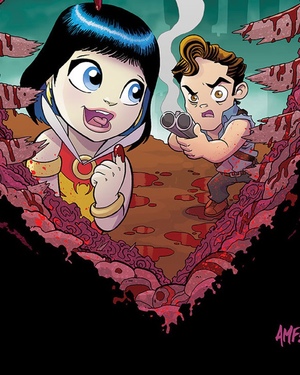 Vampirella and Ash Team Up in Groovy ARMY OF DARKNESS Art