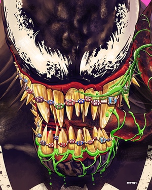 Venom Has Braces in This Fun Fan Art by Marco D'Alfonso