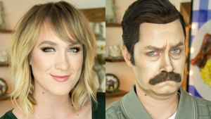 Video: Makeup Artist Transforms Herself Into Ron Swanson 
