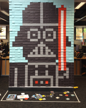 Video: Workers Decorate Office with STAR WARS-Inspired Post-It Murals