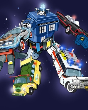 Voltron Created From The Iconic Vehicles of Geek Culture