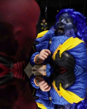 Watch a Video of Deadpool Hilariously Joining Forces With X-Men Kids on Halloween