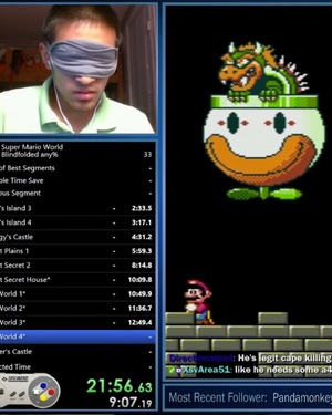 Watch Man Beat SUPER MARIO WORLD in 23 Minutes While Blindfolded