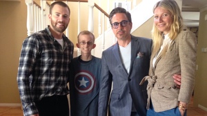 Watch Robert Downey Jr., Chris Evans, and Gwyneth Paltrow Surprise Young Cancer Patient