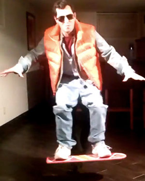 Watch This Ingenious Marty McFly Hoverboard Costume in Action