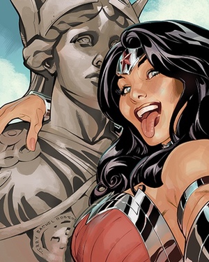 Wonder Woman Selfie Comic Cover Art