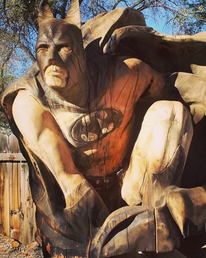 Wood Sculpture of Batman - The Bark Knight