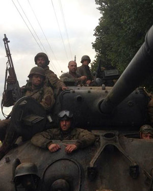 Photos From the Set of Brad Pitt's WWII Tank Film FURY