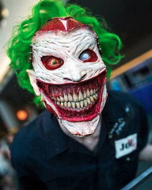 Insanely Creepy New 52 Joker Face Prosthetic and Makeup