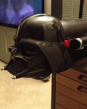 Darth Vader Mask and Lightsaber Mail Box