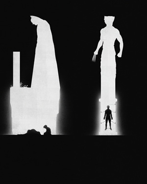 Silhouette Superhero Art - Past and Present Comparisons