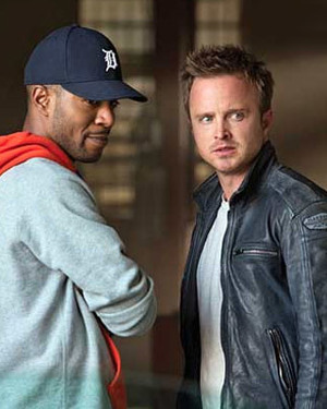 Two Photos from NEED FOR SPEED Movie with Aaron Paul and Dominic Cooper