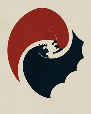 BATMAN VS. SUPERMAN Yin and Yang Fan-Made Poster Art