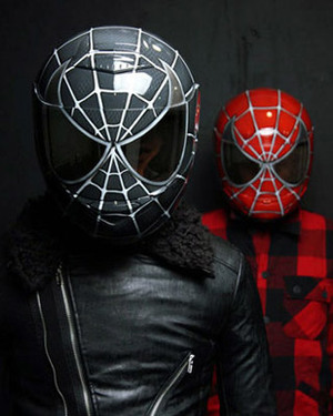 Radical Custom Spider-Man Motorcycle Helmets