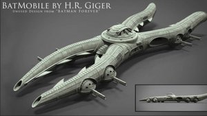 3D Model Created of H.G. Giger's Crazy Batmobile Concept Design