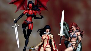 Action Figures Revealed For Vampirella, Red Sonja, and Purgatori By Executive Replicas 