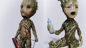 Adorable Baby Groot Concept Art Created for GUARDIANS OF THE GALAXY VOL. 2